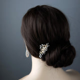 Petite Floral Comb with Cultured Pearls - Hair Comb - Cassandra Lynne