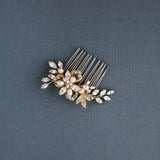 Petite Floral Comb with Cultured Pearls - Hair Comb - Cassandra Lynne