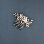Petite Floral Comb with Cultured Pearls - Hair Comb - Cassandra Lynne