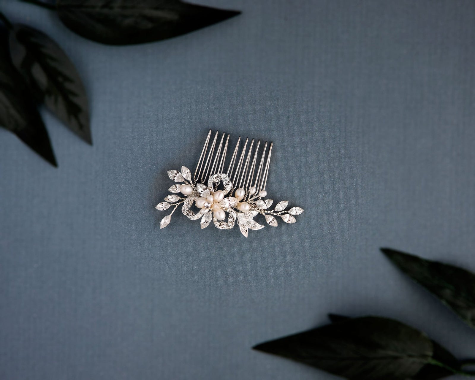 Petite Floral Comb with Cultured Pearls - Cassandra Lynne