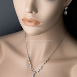 Petite Minimalist CZ Bridal Necklace Set - Necklace Set - Cassandra Lynne