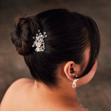 Petite Pearl Wedding Hair Clip with Crystals - Hair Clips - Cassandra Lynne