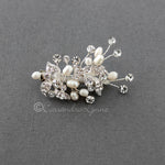 Petite Pearl Wedding Hair Clip with Crystals - Hair Clips - Cassandra Lynne