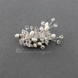 Petite Pearl Wedding Hair Clip with Crystals - Hair Clips - Cassandra Lynne