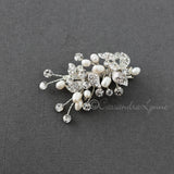 Petite Pearl Wedding Hair Clip with Crystals - Hair Clips - Cassandra Lynne