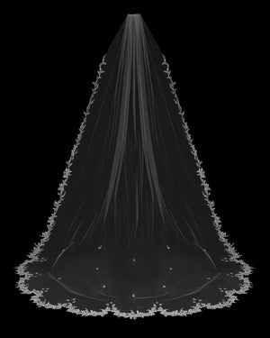 Regal Lace Scalloped Wedding Veil - Cassandra Lynne