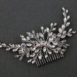 Rhinestone and Crystal Spray Bridal Comb - Hair Comb - Cassandra Lynne