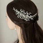 Rhinestone and Crystal Spray Bridal Comb - Hair Comb - Cassandra Lynne