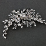 Rhinestone and Crystal Spray Bridal Comb - Hair Comb - Cassandra Lynne