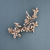 Rose Gold Bridal Clip with Freshwater Pearls - Hair Clips - Cassandra Lynne