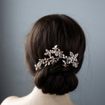 Rose Gold Bridal Clip with Freshwater Pearls - Hair Clips - Cassandra Lynne