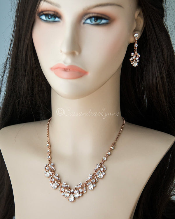 Rose Gold Bridal Necklaces | Instant Elegance | Glam Couture