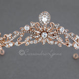 Rose Gold Princess Tiara with Floral Design - Tiara - Cassandra Lynne