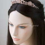 Rose Gold Princess Tiara with Floral Design - Tiara - Cassandra Lynne