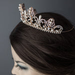 Rose Gold Regal Tiara of Tiara Drop Pearls - Tiara - Cassandra Lynne
