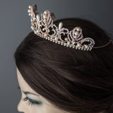 Rose Gold Regal Tiara of Tiara Drop Pearls - Tiara - Cassandra Lynne