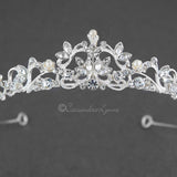 Scrolling Petite Pearl Tiara - Tiara - Cassandra Lynne