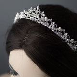 Scrolling Petite Pearl Tiara - Tiara - Cassandra Lynne