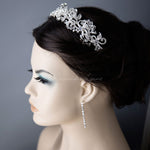 Scrolling Silver Crystal Bridal Headpiece - Headband - Cassandra Lynne