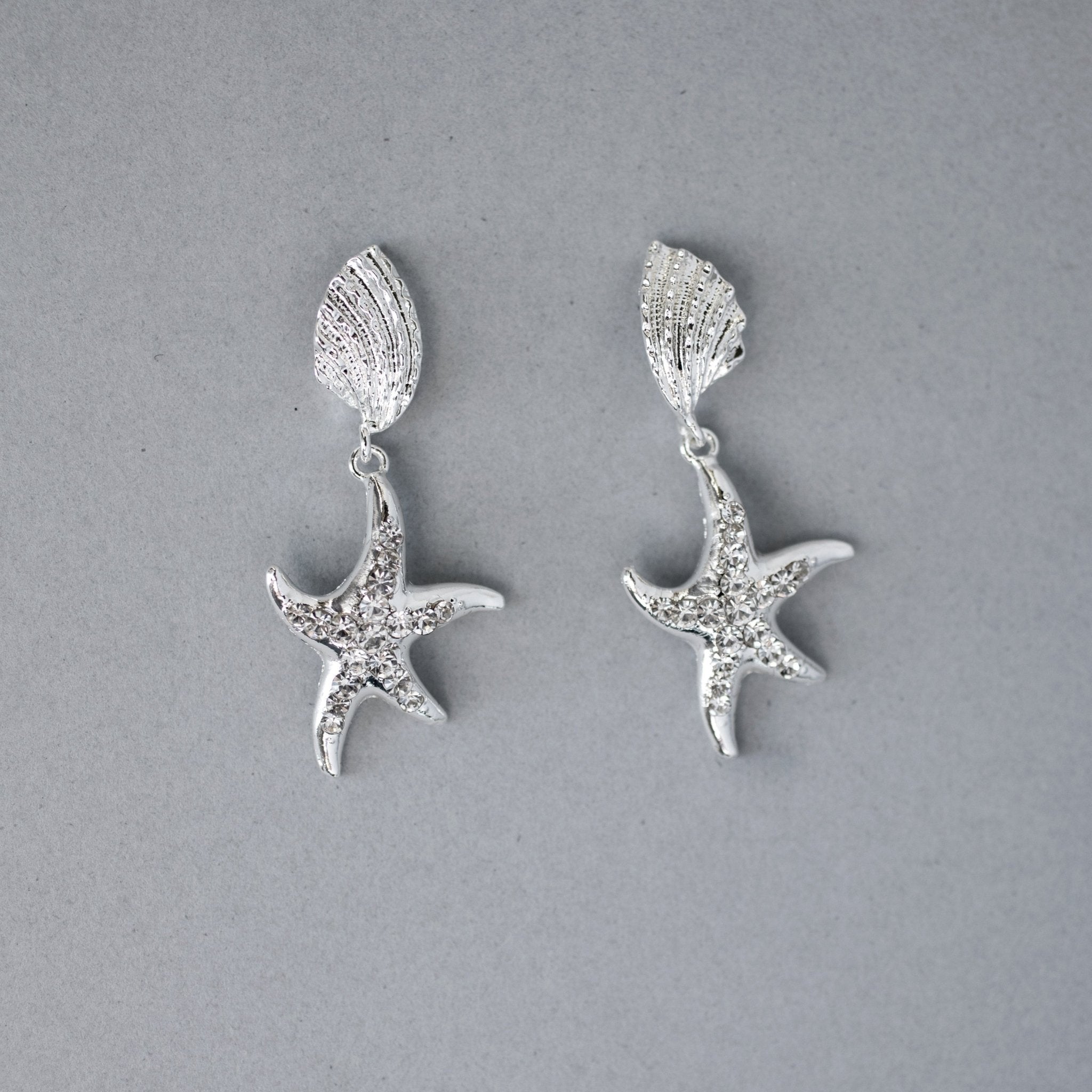 Shells and Starfish Beach Bride Earring Set - Earrings - Cassandra Lynne