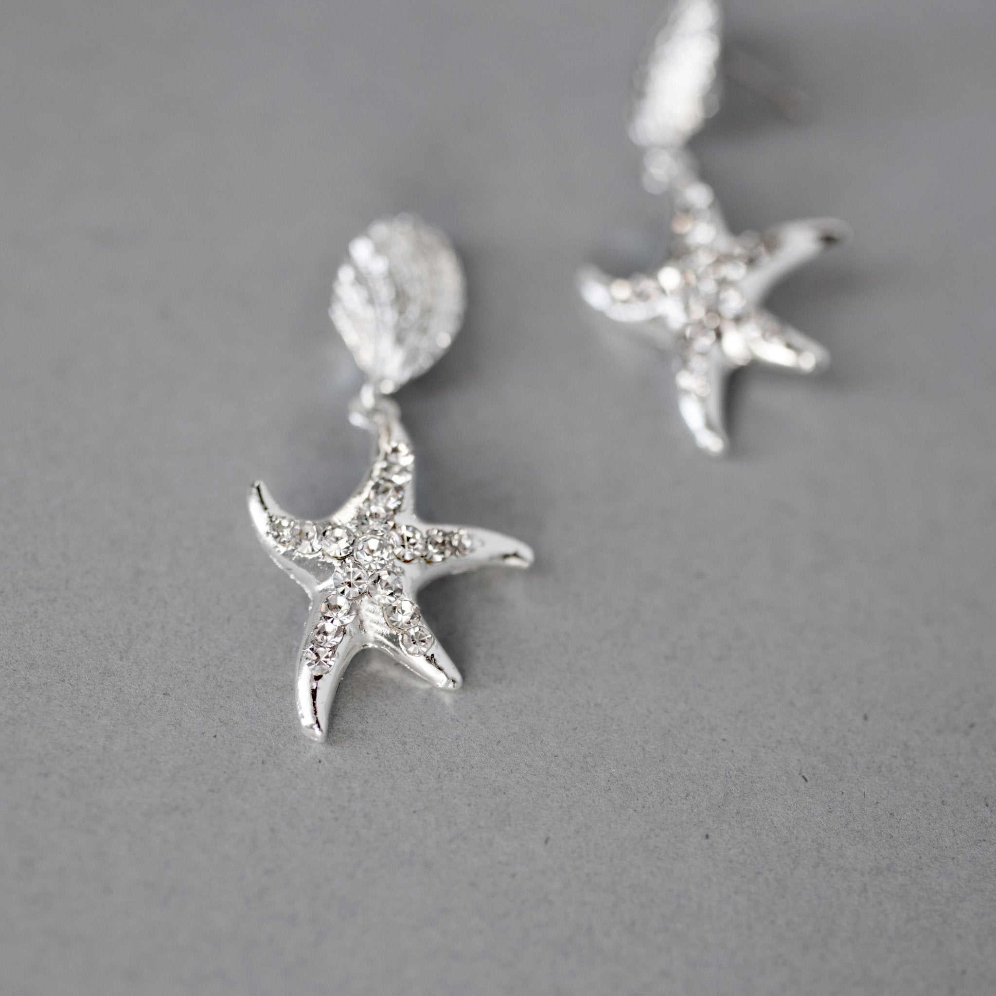 Shells and Starfish Beach Bride Earring Set - Earrings - Cassandra Lynne