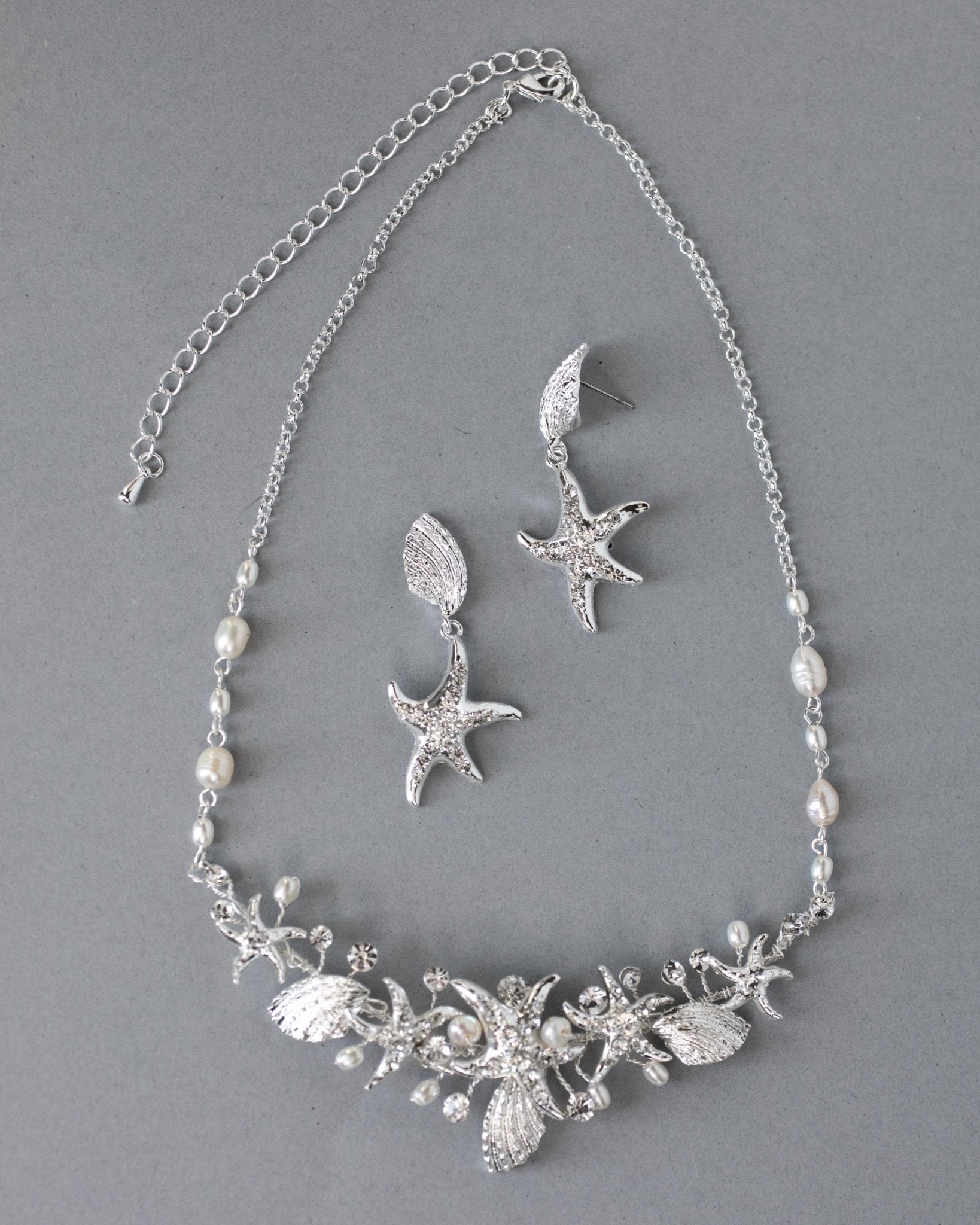 Shells and Starfish Pearl Necklace Set - Necklace Set - Cassandra Lynne
