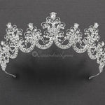 Silver Scalloped Bridal Crown - Tiara - Cassandra Lynne