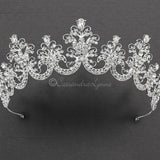 Silver Scalloped Bridal Crown - Tiara - Cassandra Lynne