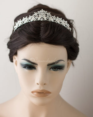 Simple Crystal Bridal Tiara - Cassandra Lynne
