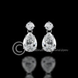 Simplistic Pear Drop Wedding Earrings - Earrings - Cassandra Lynne