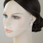 Simplistic Pear Drop Wedding Earrings - Earrings - Cassandra Lynne