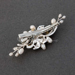 Small Crystal and Pearl Floral Hair Clip - Hair Clips - Cassandra Lynne