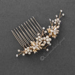 Small Delicate Bridal Hair Comb with Pearls - Hair Comb - Cassandra Lynne