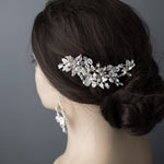 Star Flower Bridal Hair Clip With Pearls - Hair Clips - Cassandra Lynne