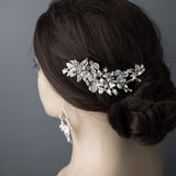 Star Flower Bridal Hair Clip With Pearls - Hair Clips - Cassandra Lynne