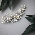 Star Flower Bridal Hair Clip With Pearls - Hair Clips - Cassandra Lynne