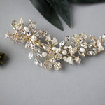 Star Flower Bridal Hair Clip With Pearls - Hair Clips - Cassandra Lynne