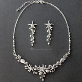 Starfish and Pearl Bridal Necklace Set - Necklace Set - Cassandra Lynne