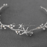Starfish and Pearl Wedding Headpiece Headband - Headband - Cassandra Lynne