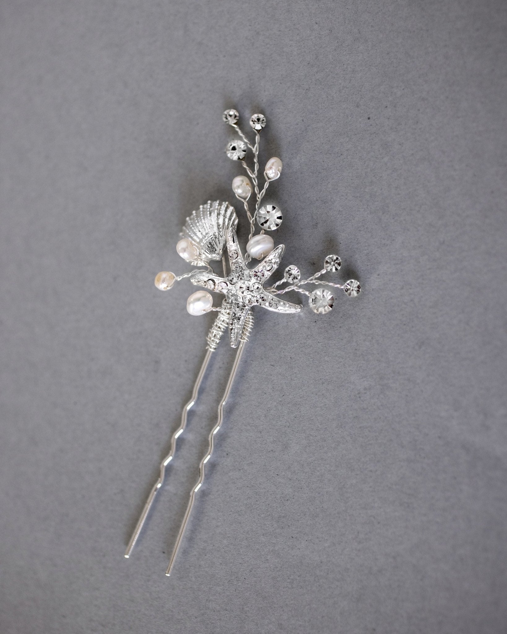 Starfish and Shell Beach Inspired Hair Pin - Hair Pins - Cassandra Lynne