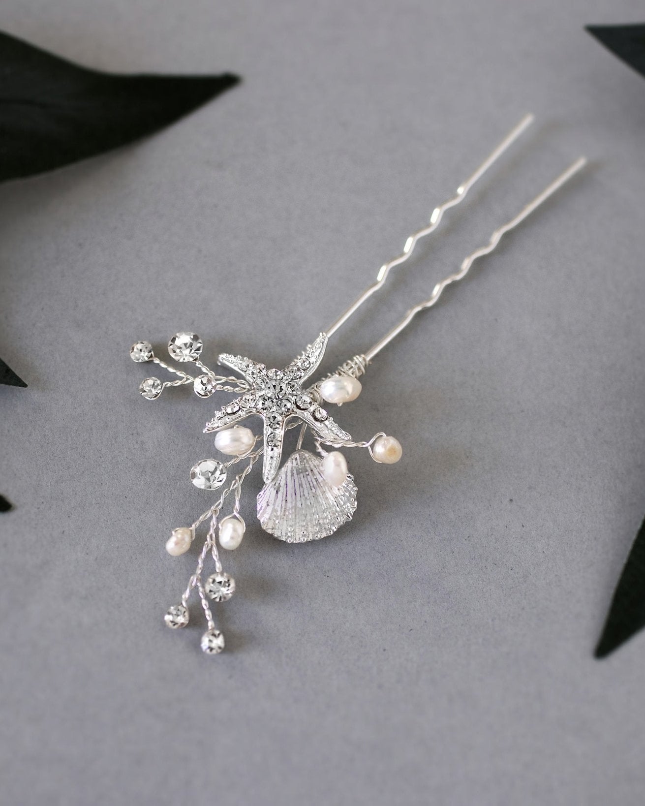 Starfish and Shell Beach Inspired Hair Pin - Hair Pins - Cassandra Lynne