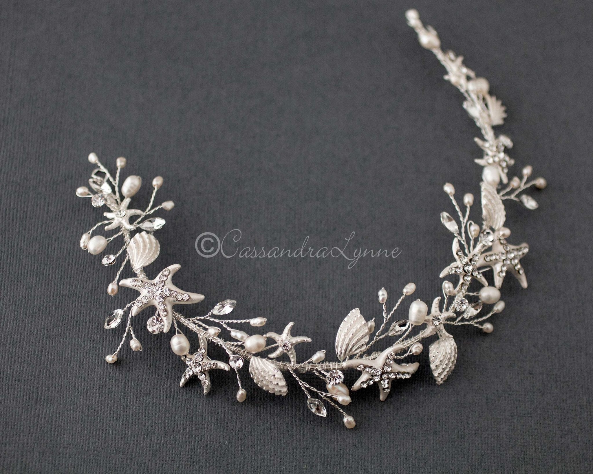 Starfish and Shell Beach Wedding Headpiece - Headband - Cassandra Lynne