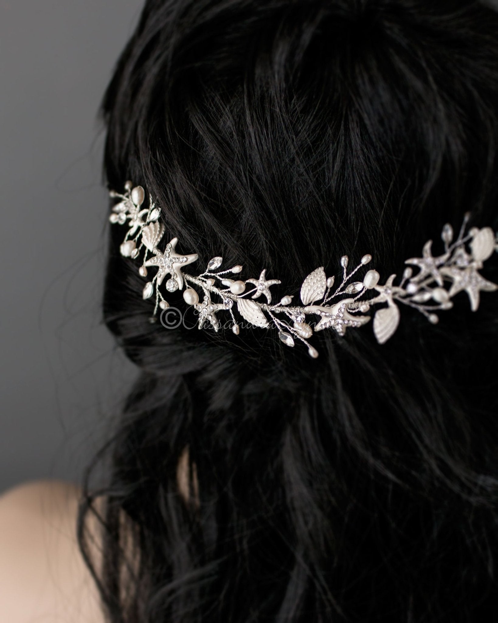 Starfish and Shell Beach Wedding Headpiece - Headband - Cassandra Lynne