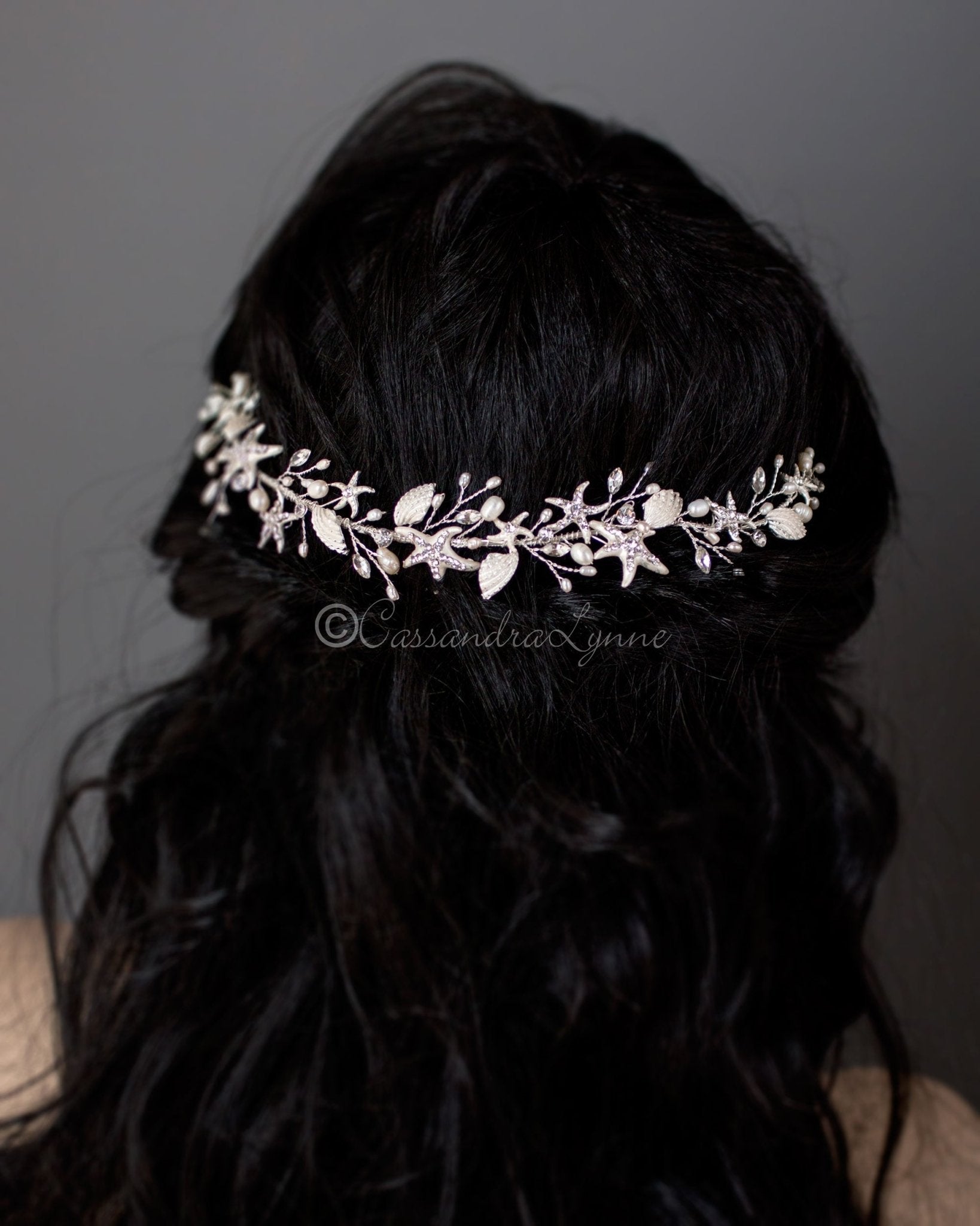 Starfish and Shell Beach Wedding Headpiece - Headband - Cassandra Lynne