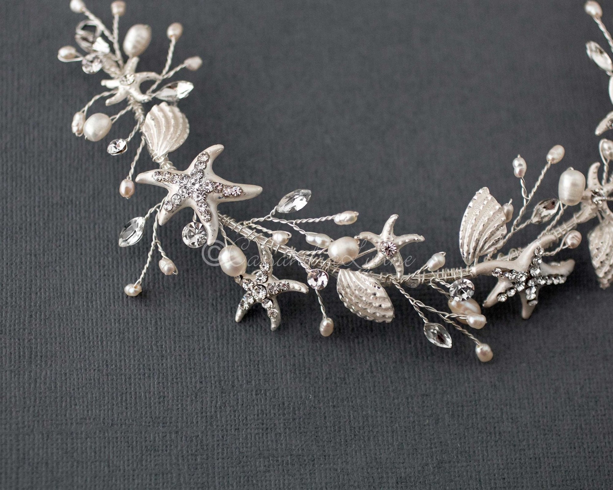 Starfish and Shell Beach Wedding Headpiece - Headband - Cassandra Lynne