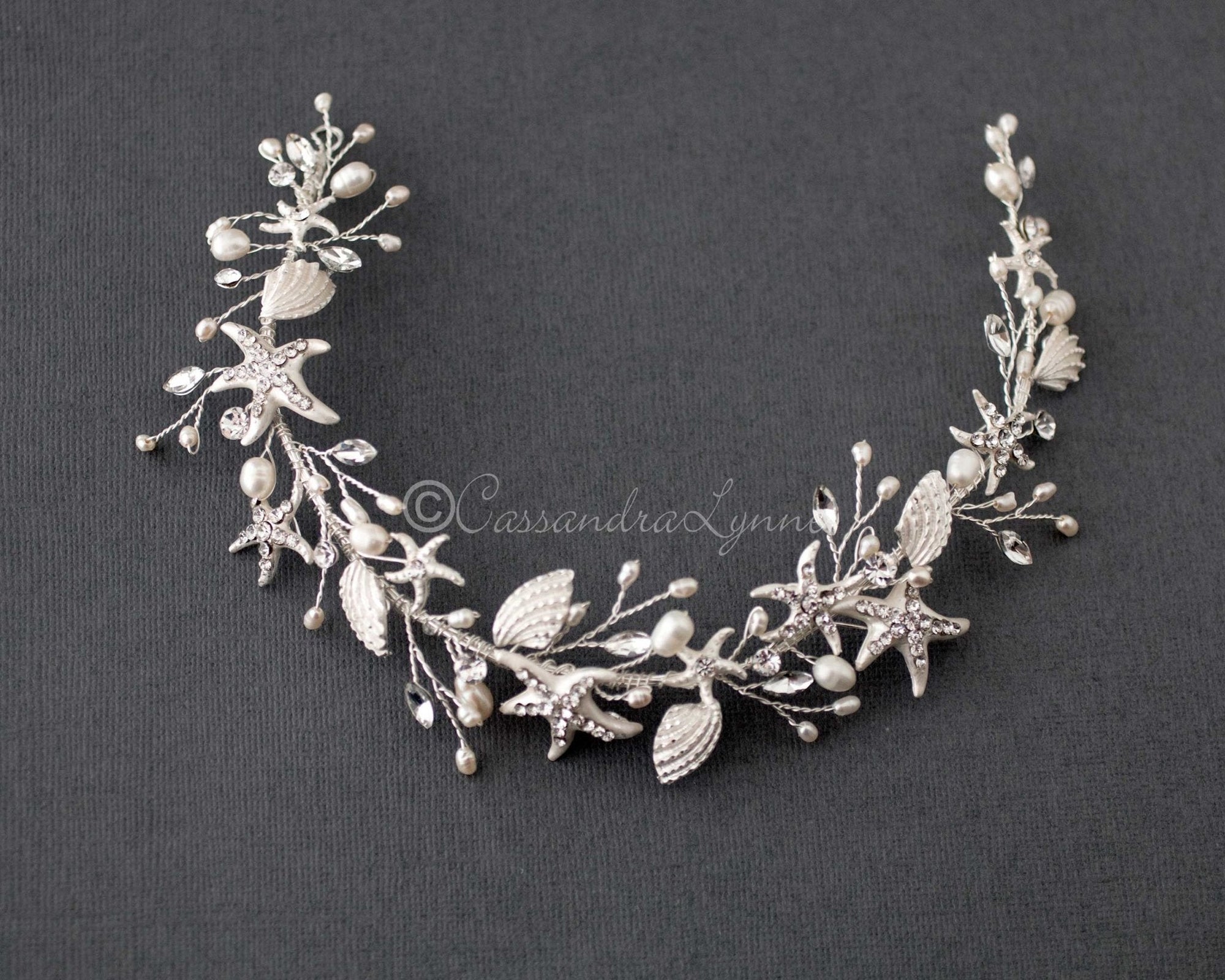Starfish and Shell Beach Wedding Headpiece - Headband - Cassandra Lynne