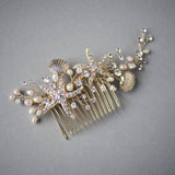Starfish and Shell Mermaid Hair Comb - Hair Comb - Cassandra Lynne