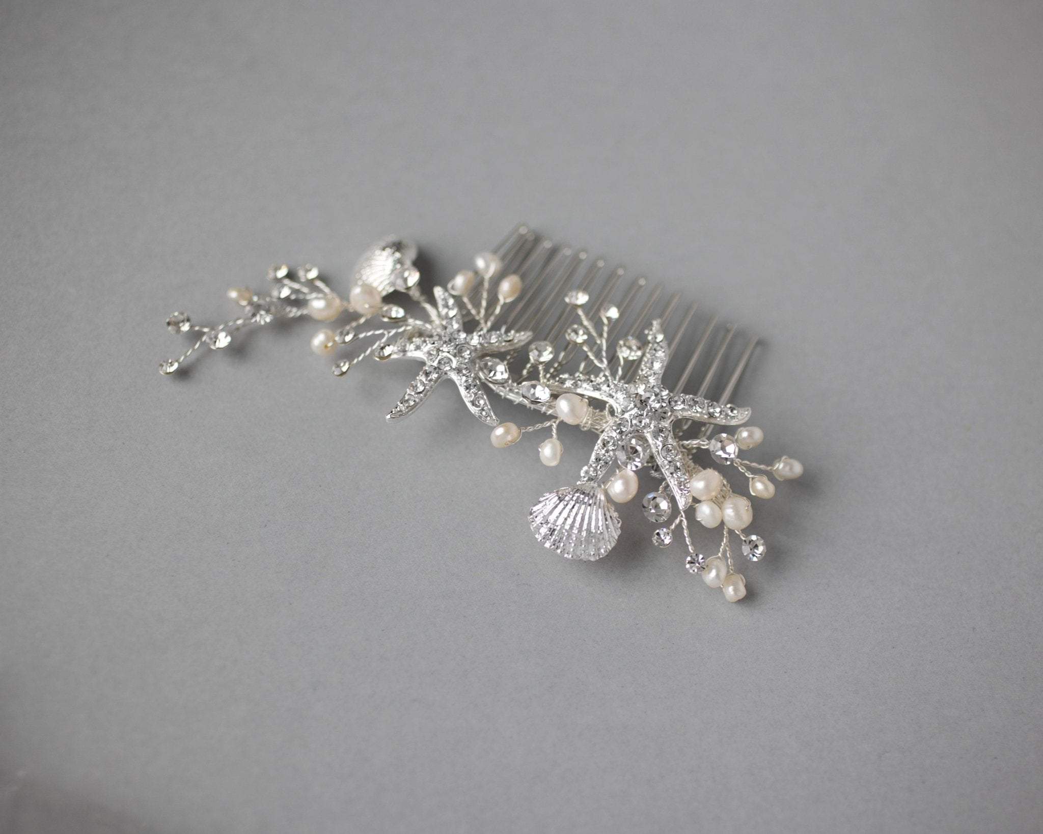 Starfish and Shell Mermaid Hair Comb - Hair Comb - Cassandra Lynne