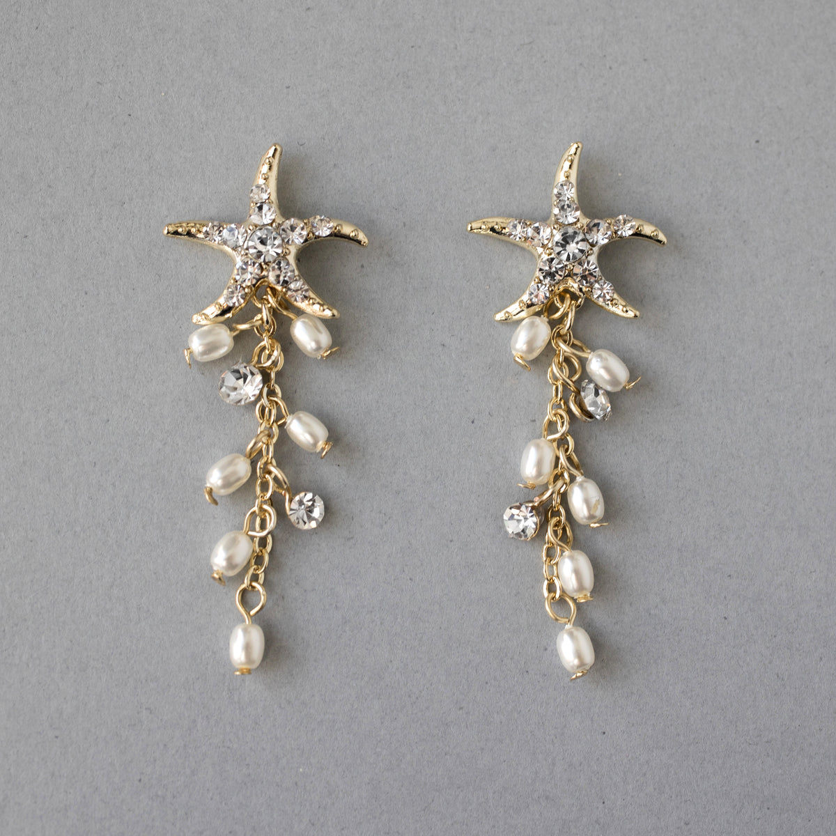 Starfish Dangle Earrings with Pearls - Cassandra Lynne