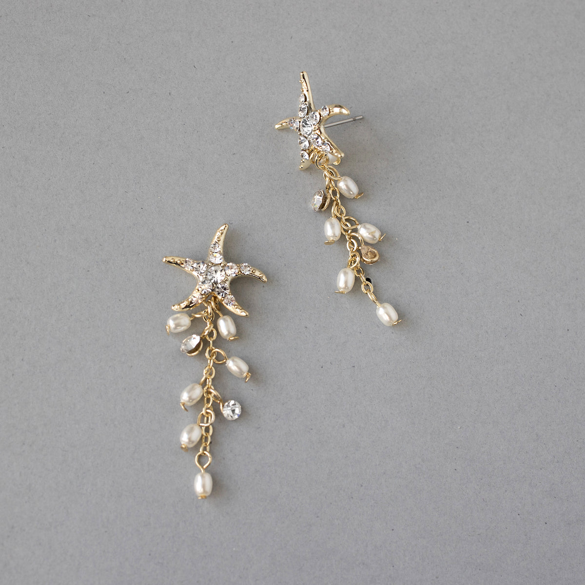 Starfish Dangle Earrings with Pearls - Cassandra Lynne